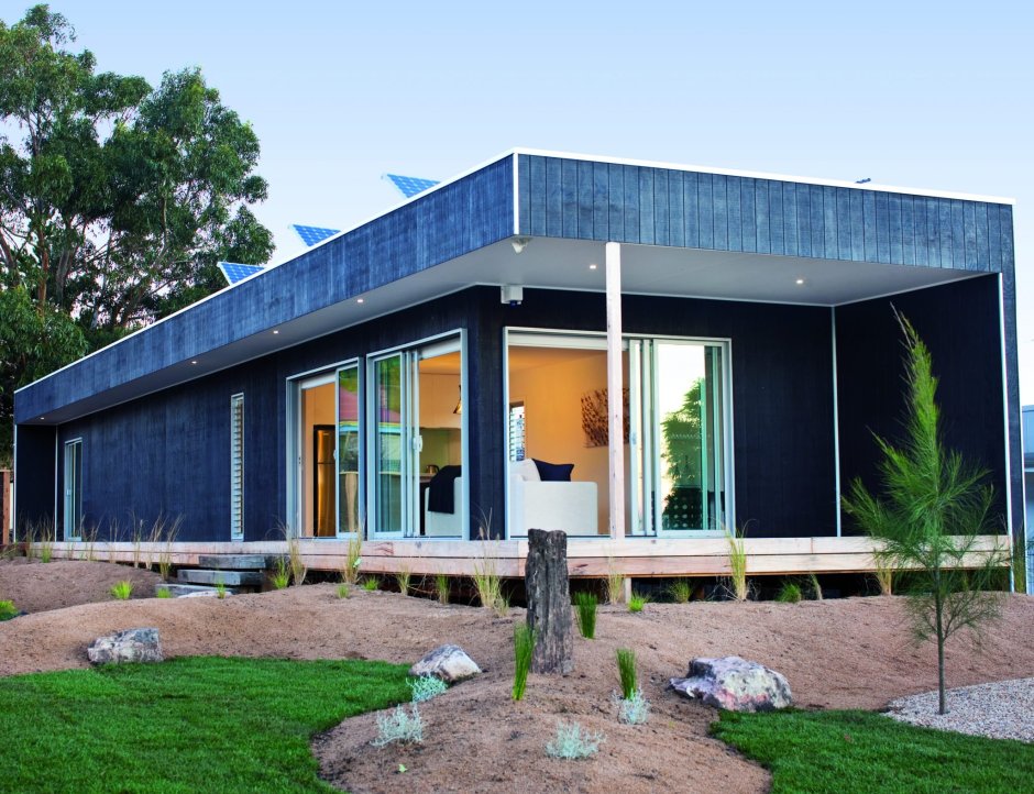 Каркасный дом с плоской крышей