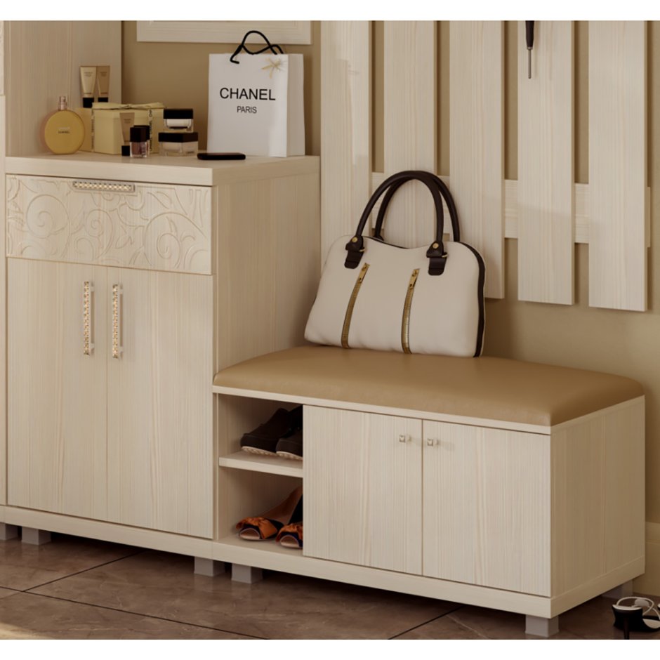 Скамья в прихожую с ящиком