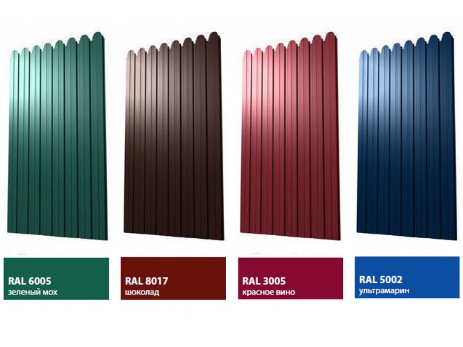 Цветовая гамма рал профлиста