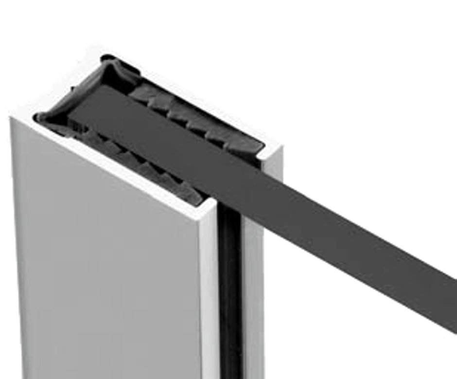 Профиль крепления стекла к стене p1631bl l=2,2 м