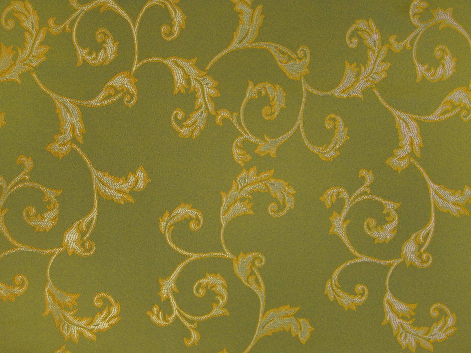 Ткань портьерная жаккард зеленая классика
