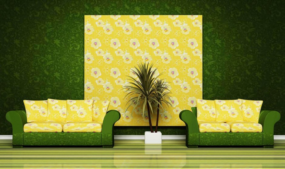 Обои салатовые для стен