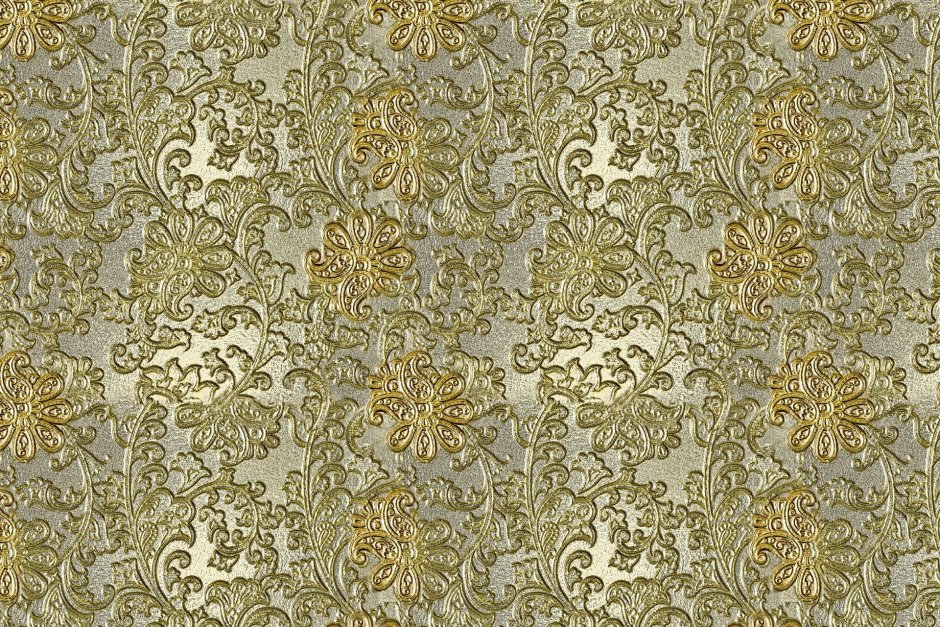 Золотистая ткань с узором