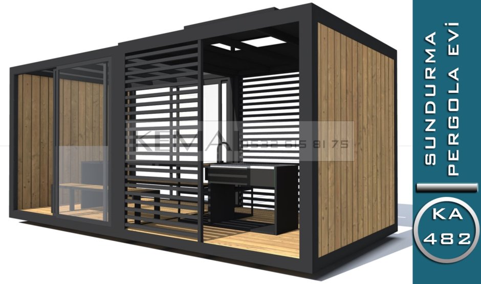 Беседка куб пергола