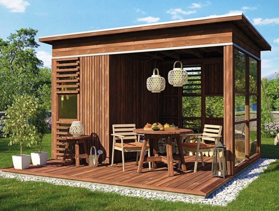 Гринвуд беседка односкатная