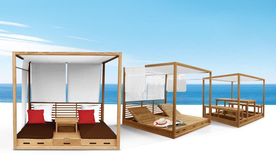 Пляжные бунгало из дерева