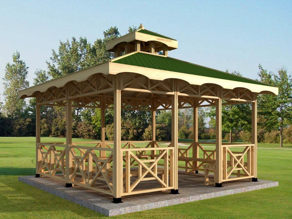 Двухэтажные беседки Татарская