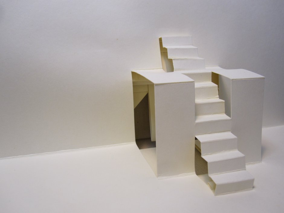 Макет лестницы из бумаги