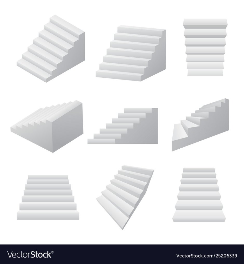 3d лестница трафарет