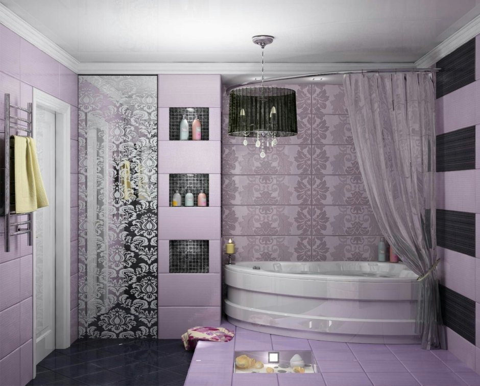 Туалет в стиле Лаванда