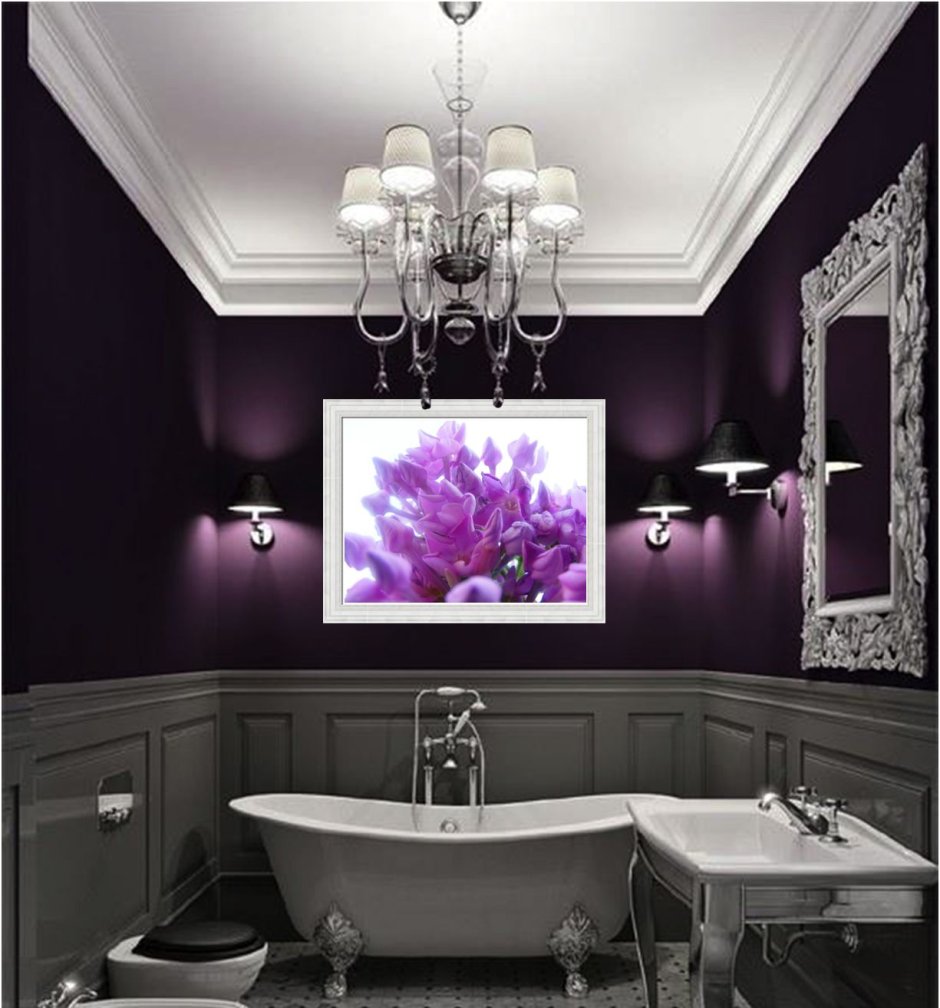 Ванная в лавандовом стиле