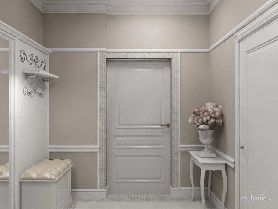 Молдинги в прихожей