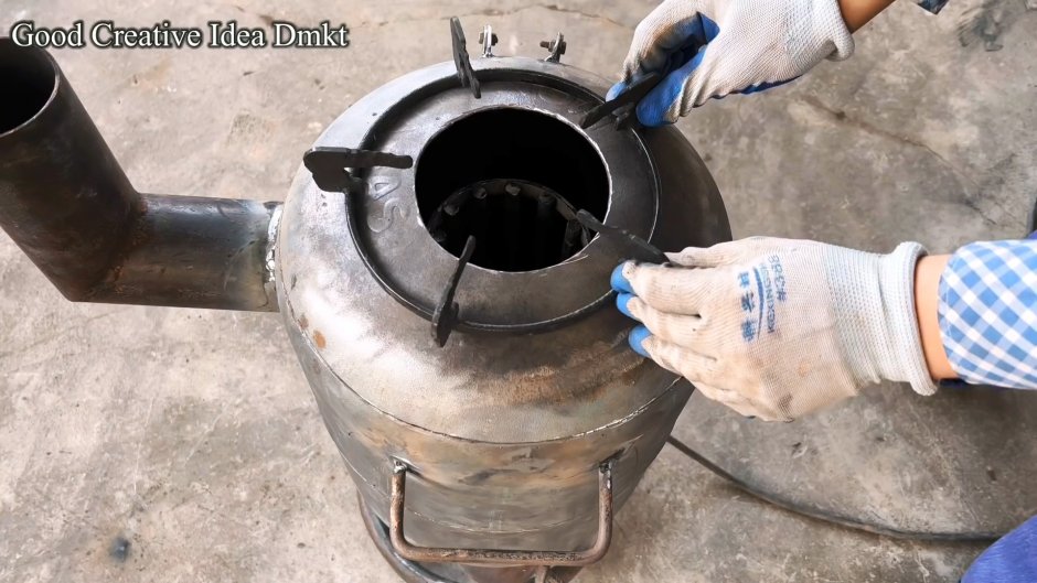 Садовая печь из газового баллона