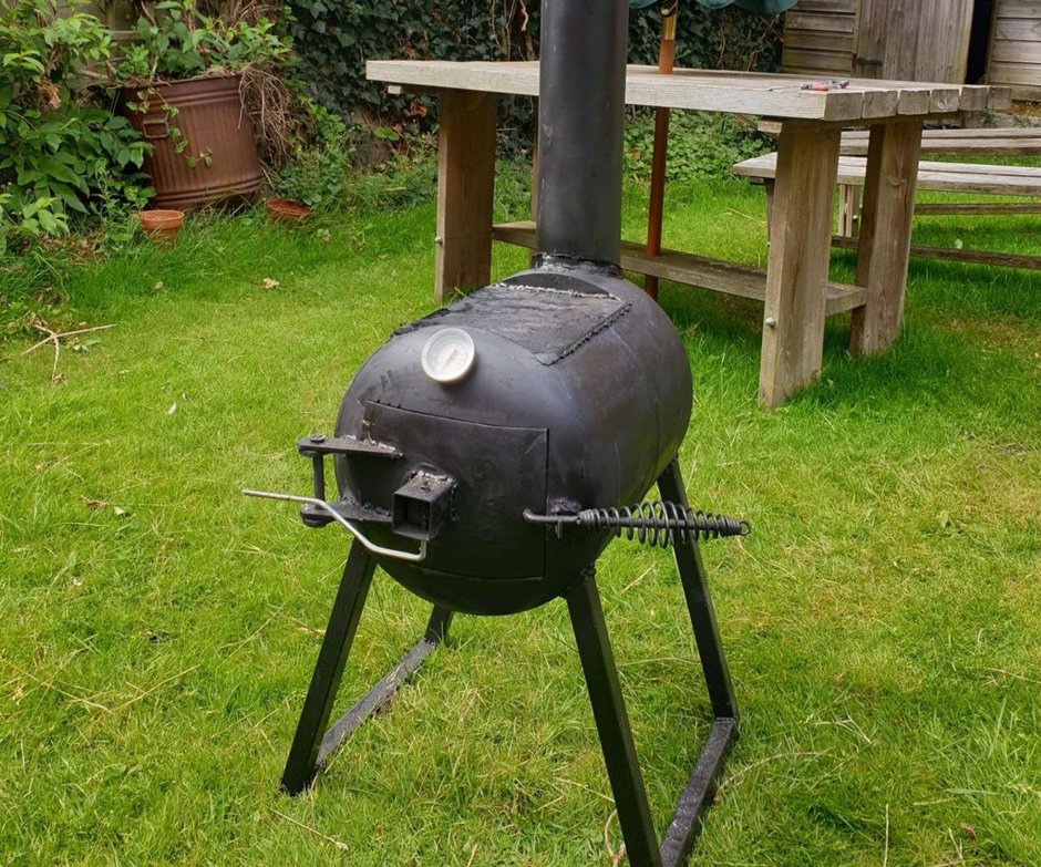 Дровяная печь из газового баллона