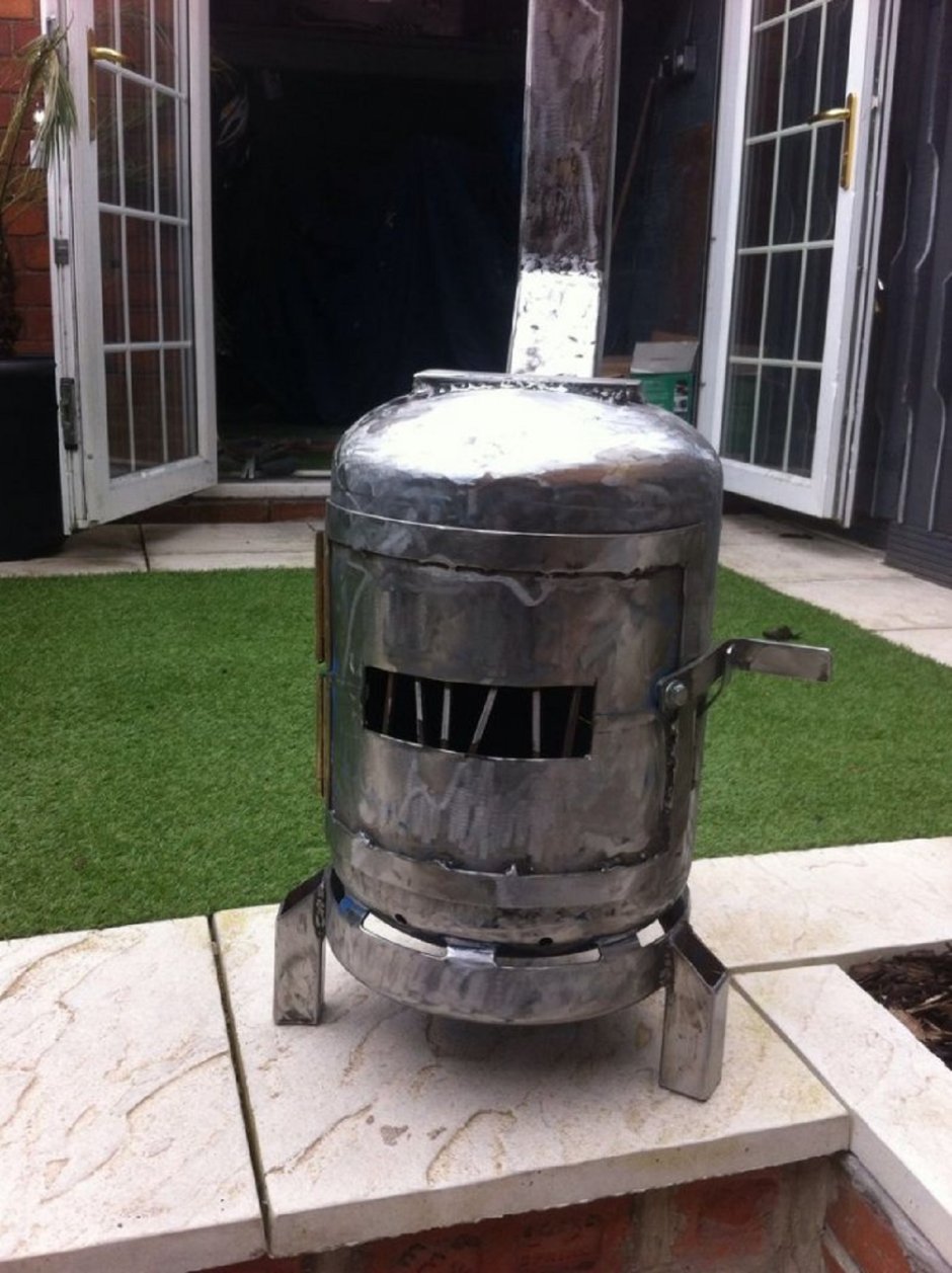 Печь из газового баллона 50 л