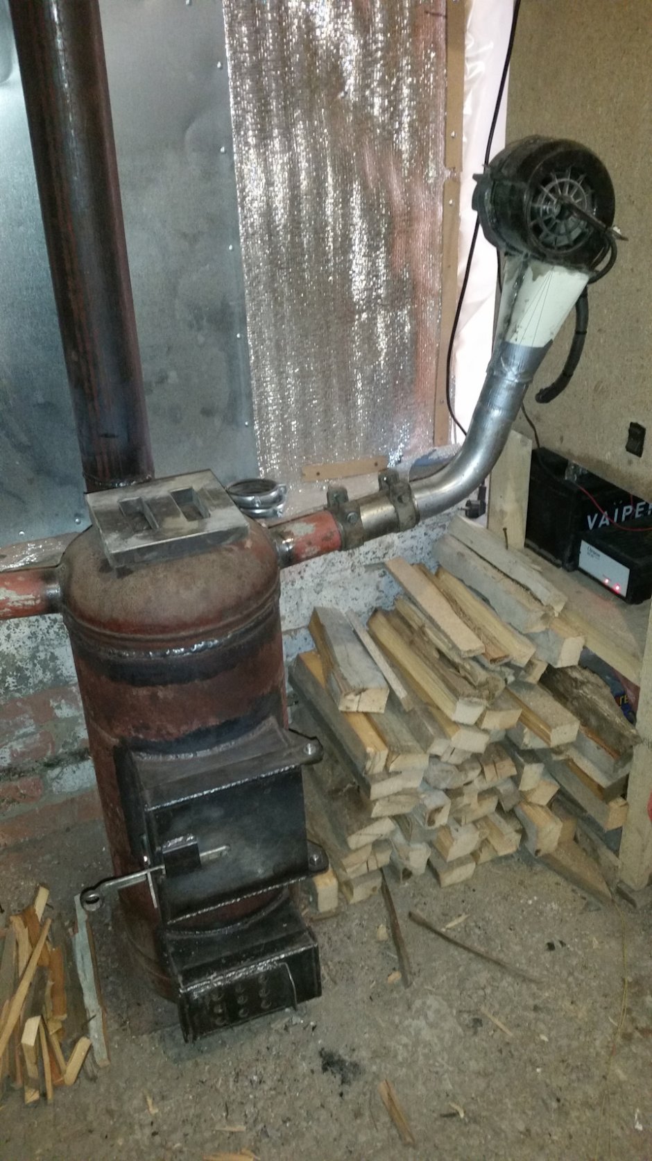 Печка буржуйка с ГАЗ баллона