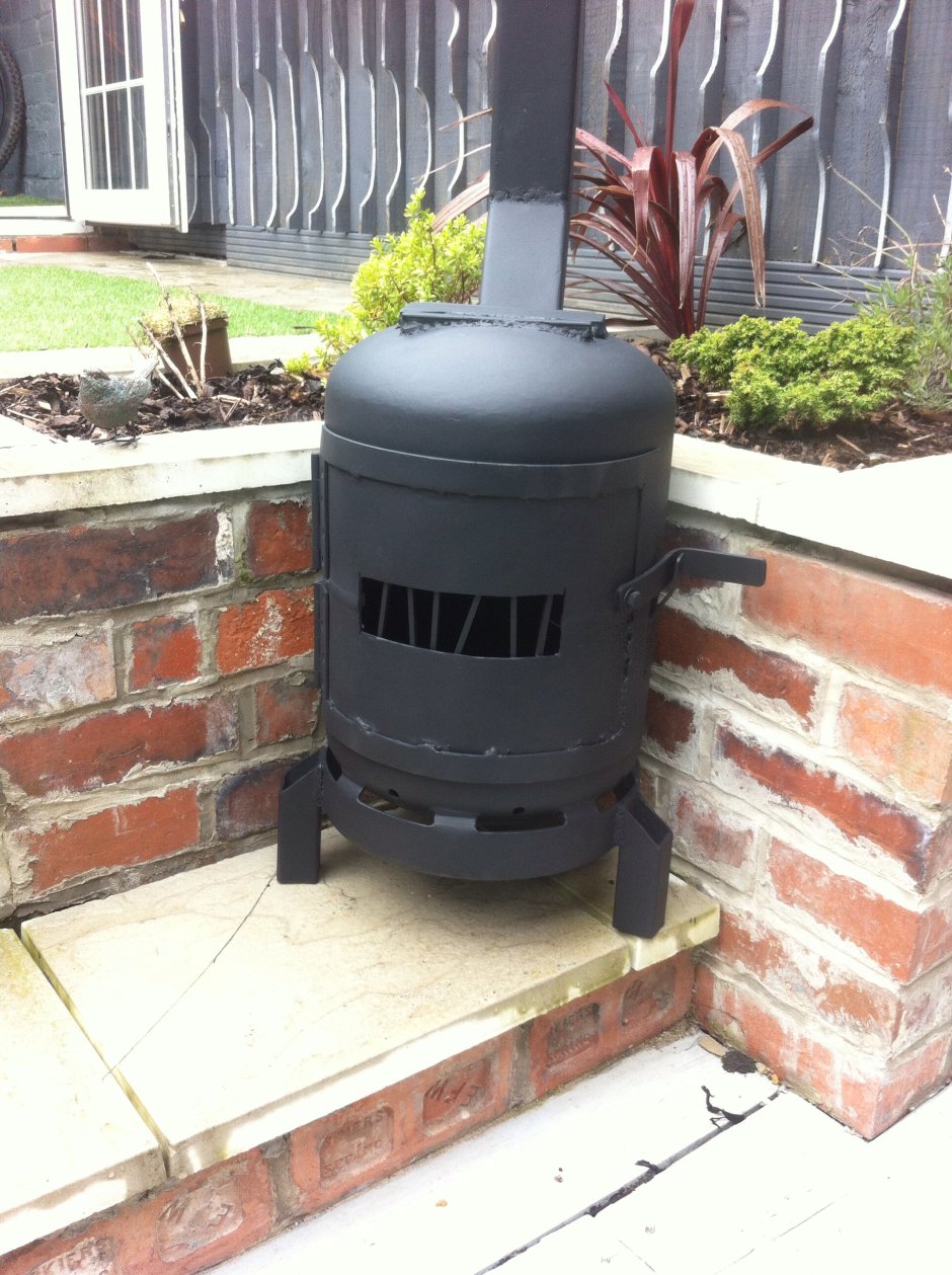 Дровяная печь из газового баллона