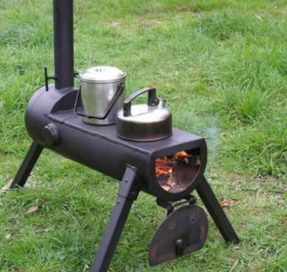 Переносная металлическая печка