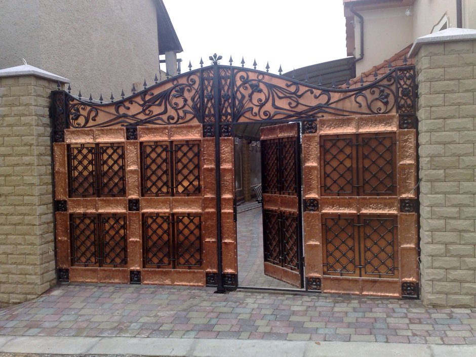 Кованые ворота под старину