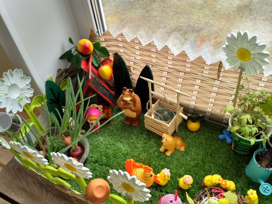 Огород на подоконнике в детском саду