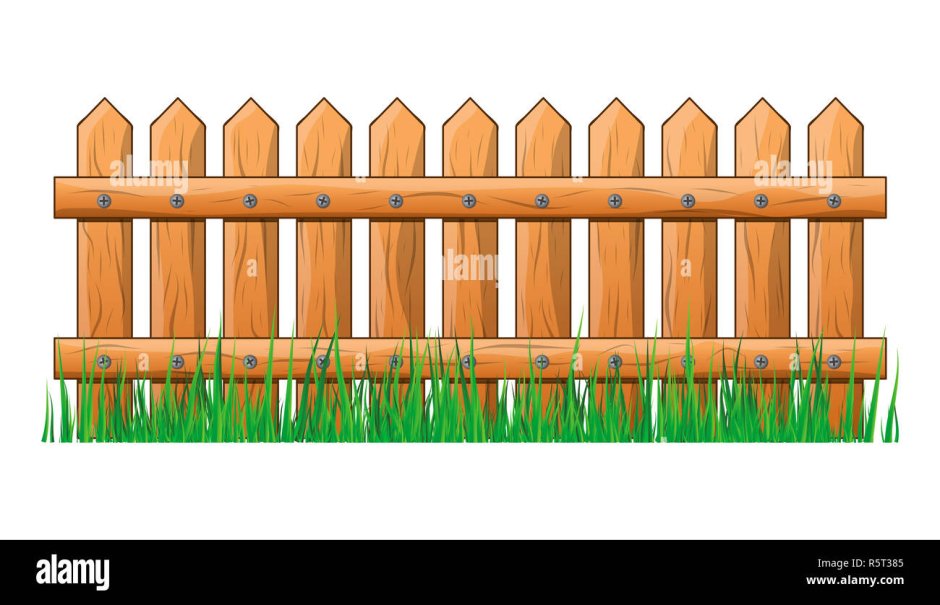 Забор деревянный мультяшный