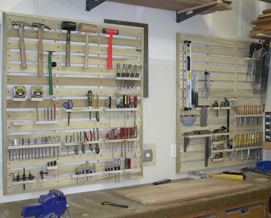 Органайзер для инструментов на стену в гараже