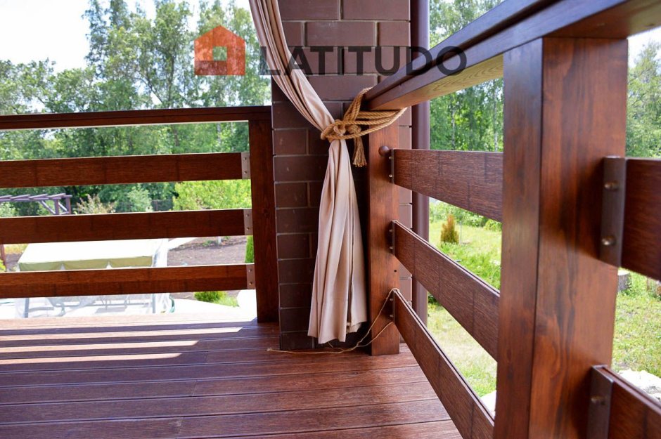 Горизонтальные перила для террасы