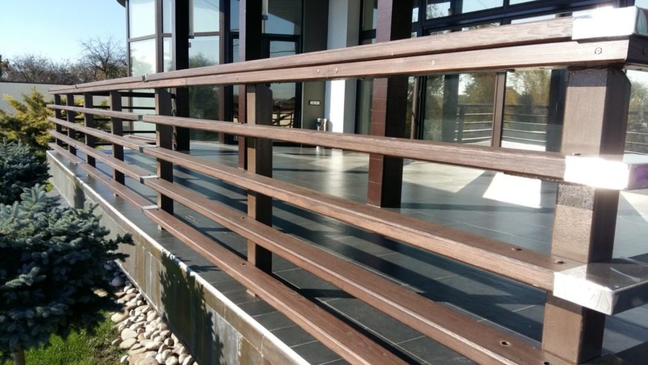 Современное ограждение террасы