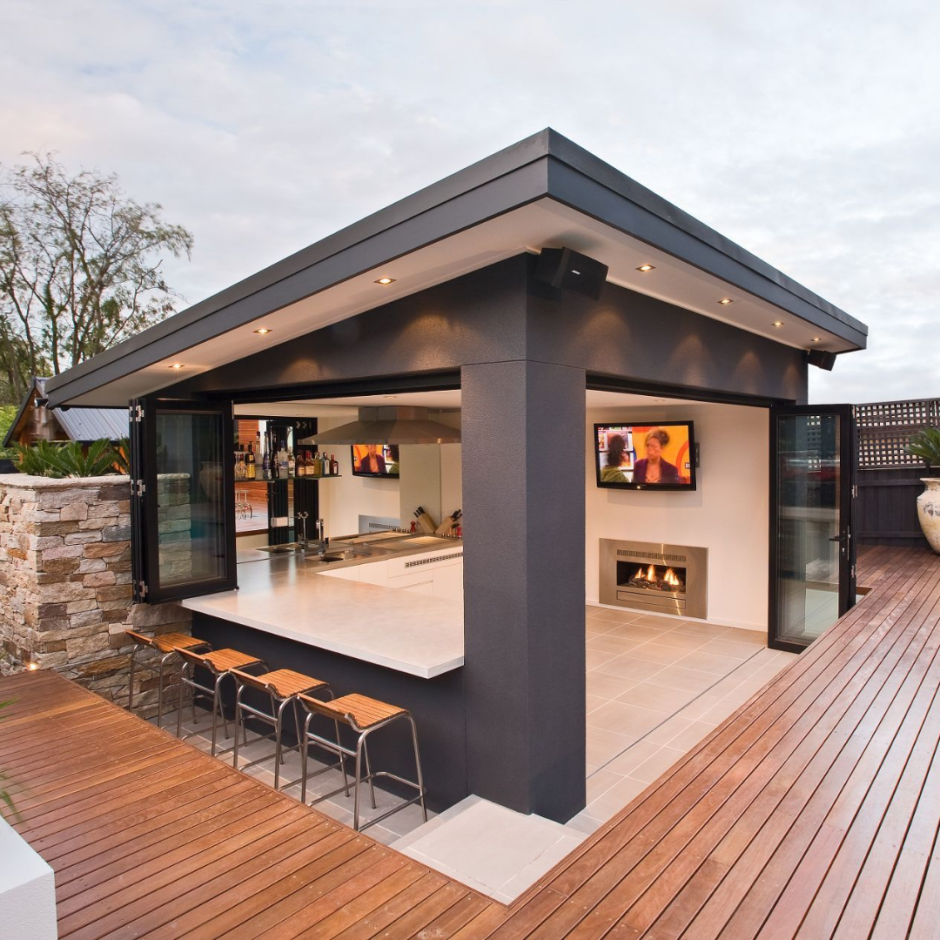 Патио Модерн с барбекю