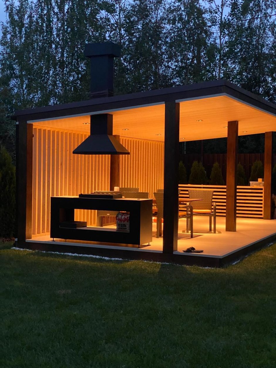 Барбекю пергола лофт