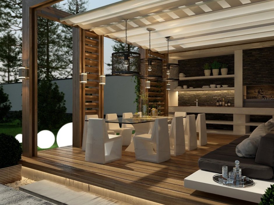 Беседки с мангалом 5на10м