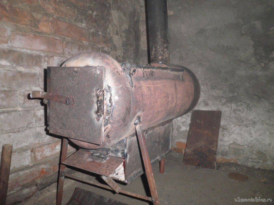 Печь для бани из баллона пропана 100л