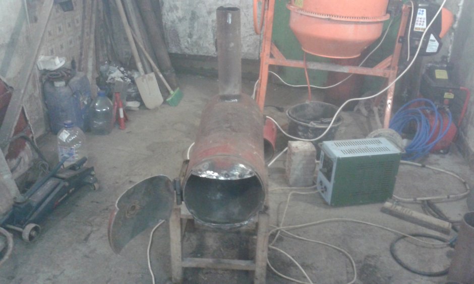 Печь из газового баллона 50 л пропан