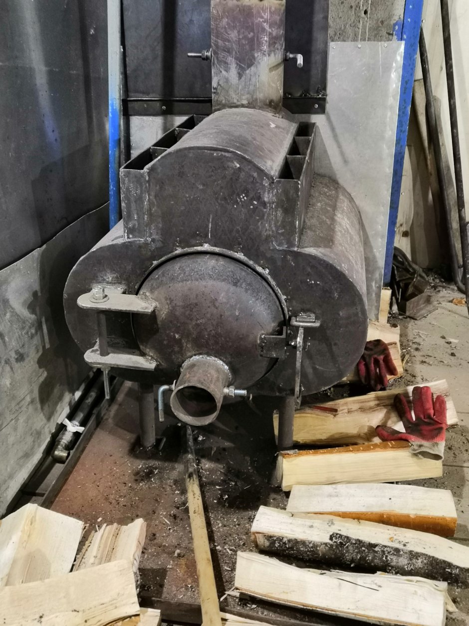 Печь из газового баллона в гараж