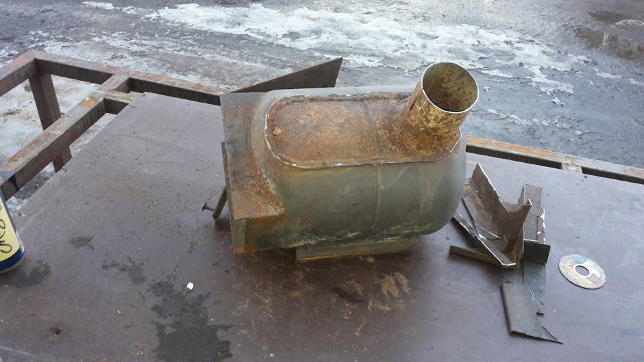 Походная печка из фреонового баллона