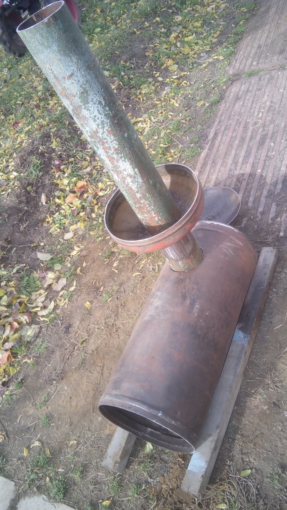 Печь для бани из газового баллона 27л