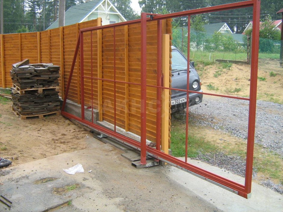 Откатные ворота 6000