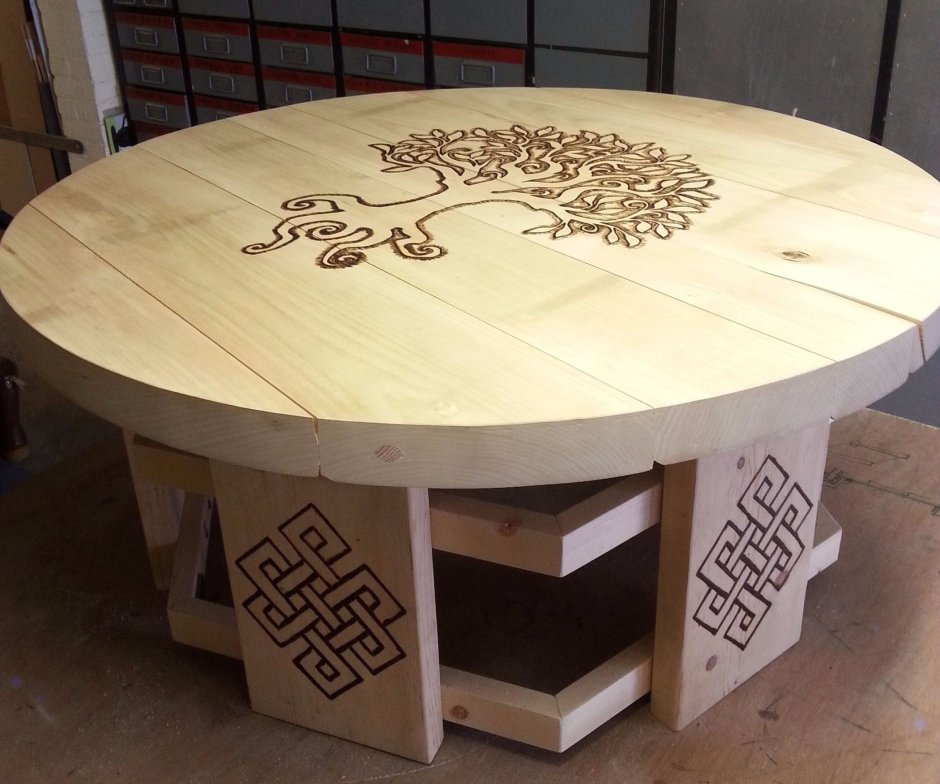 Круглый деревянный стол своими руками