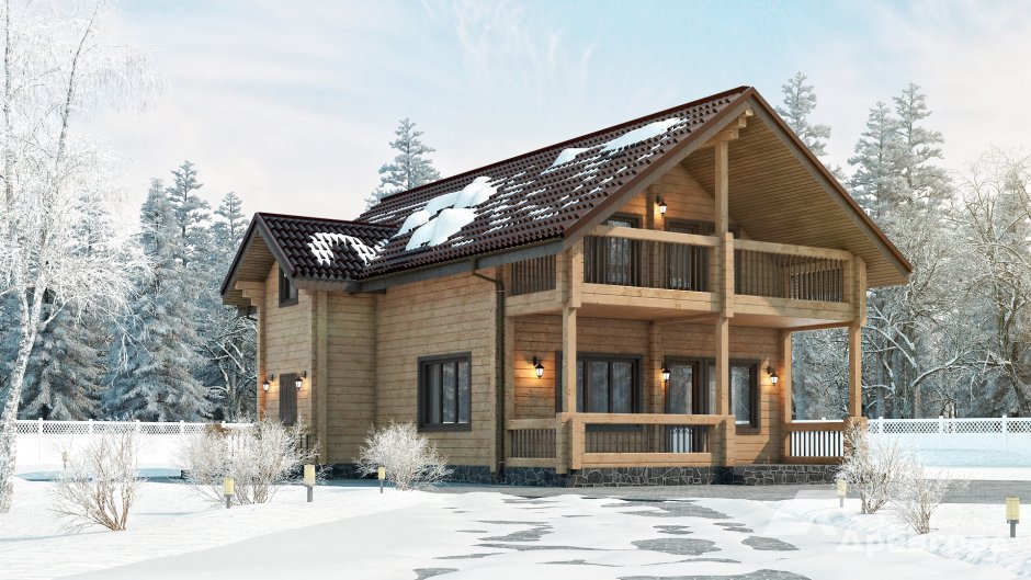 Дом из клееного бруса Сапсан