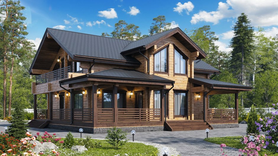 Двухэтажные деревянные дома