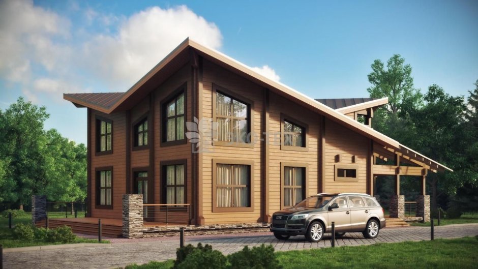 Дом из клееного бруса 300 м2