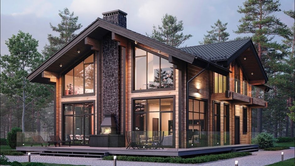 Проект Шале с панорамными окнами