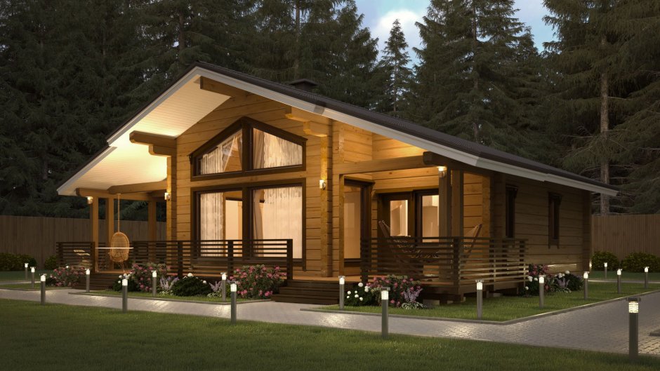 Дом из клееного профилированного бруса