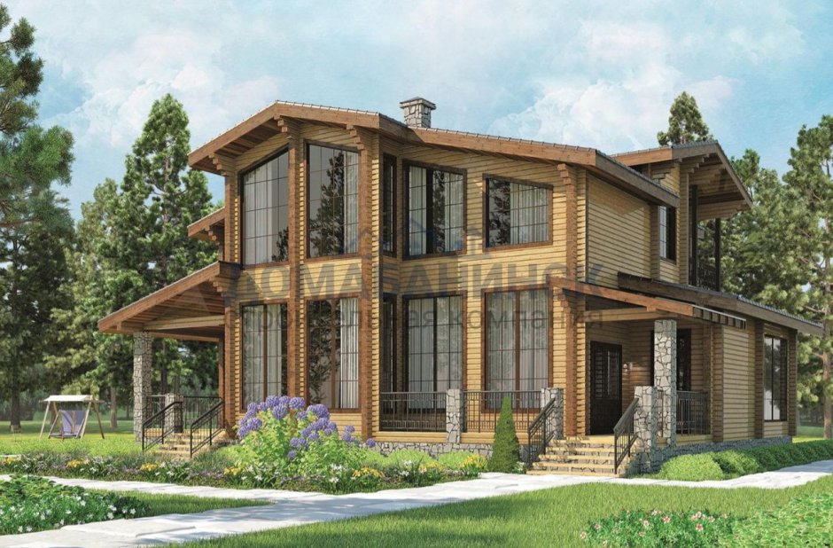 Дом из клееного бруса тамак