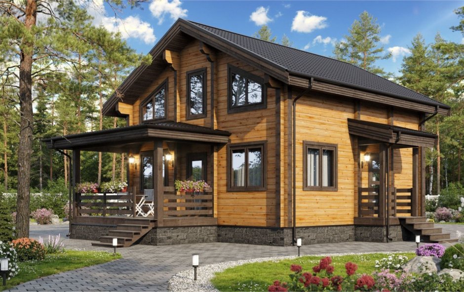 Дом из клееного бруса "серебряный век"