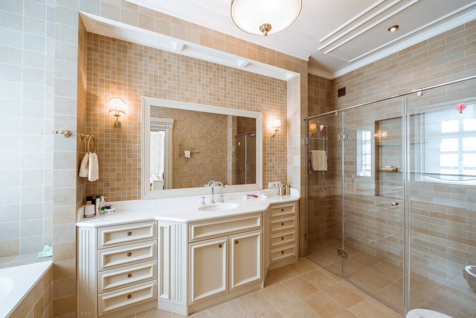 Молдинги в ванной комнате