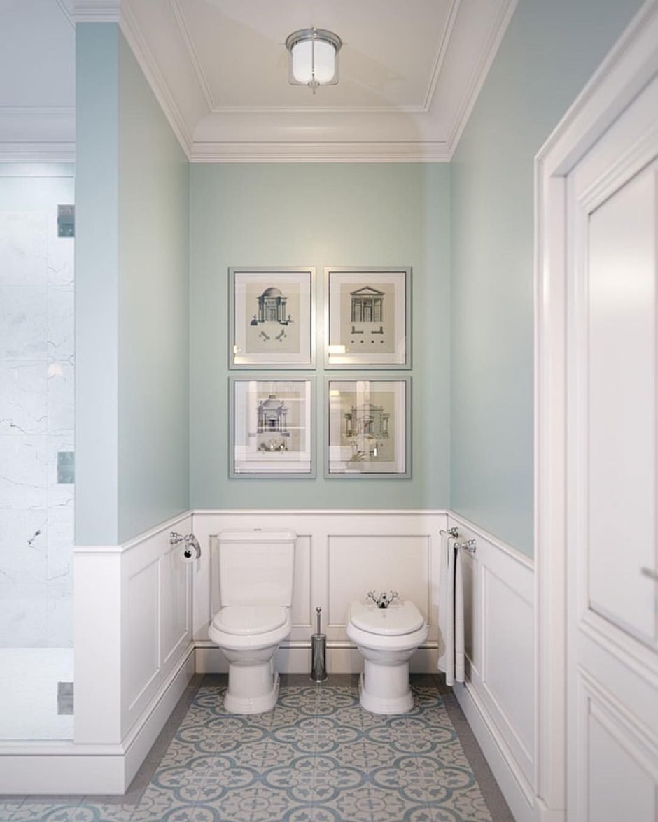 Ванная в стиле американская классика