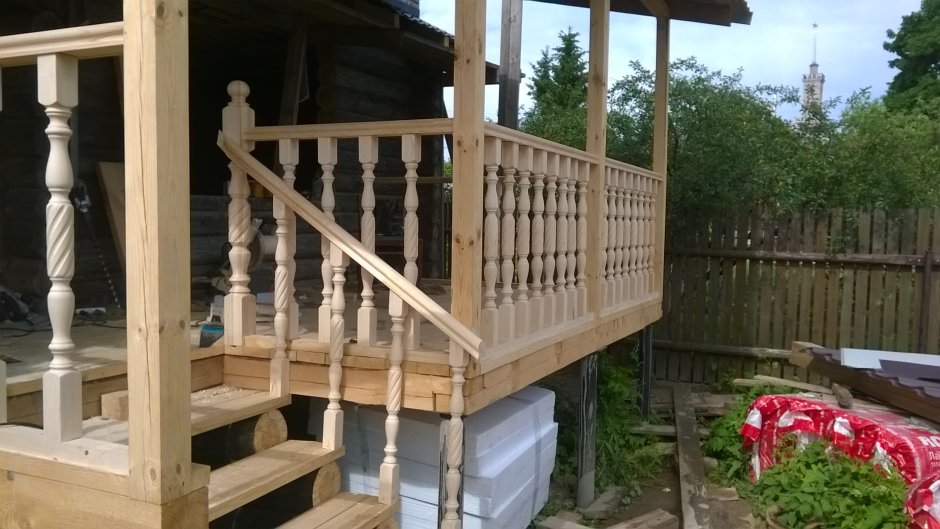 Веранда к дому из дерева своими руками