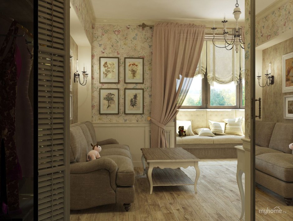 Маленькие гостиные в стиле Прованс