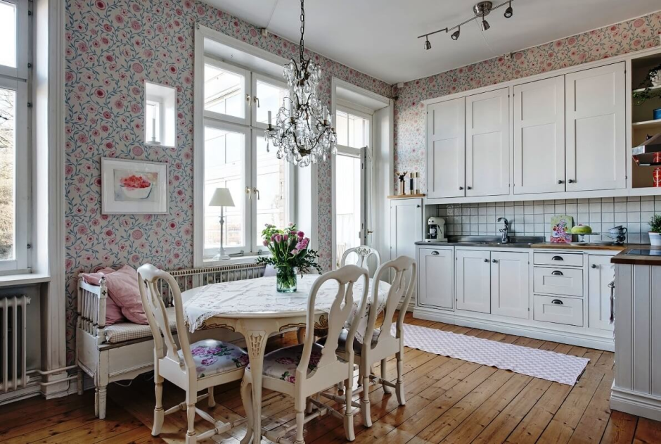 Интерьер шебби Шик+Сканди